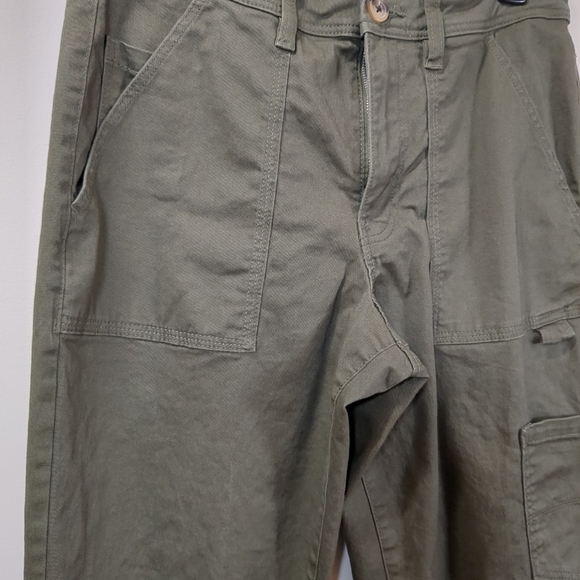 H & M Women's Dark Green Straight Leg Pants, Size 6 - Picture 2 of 9